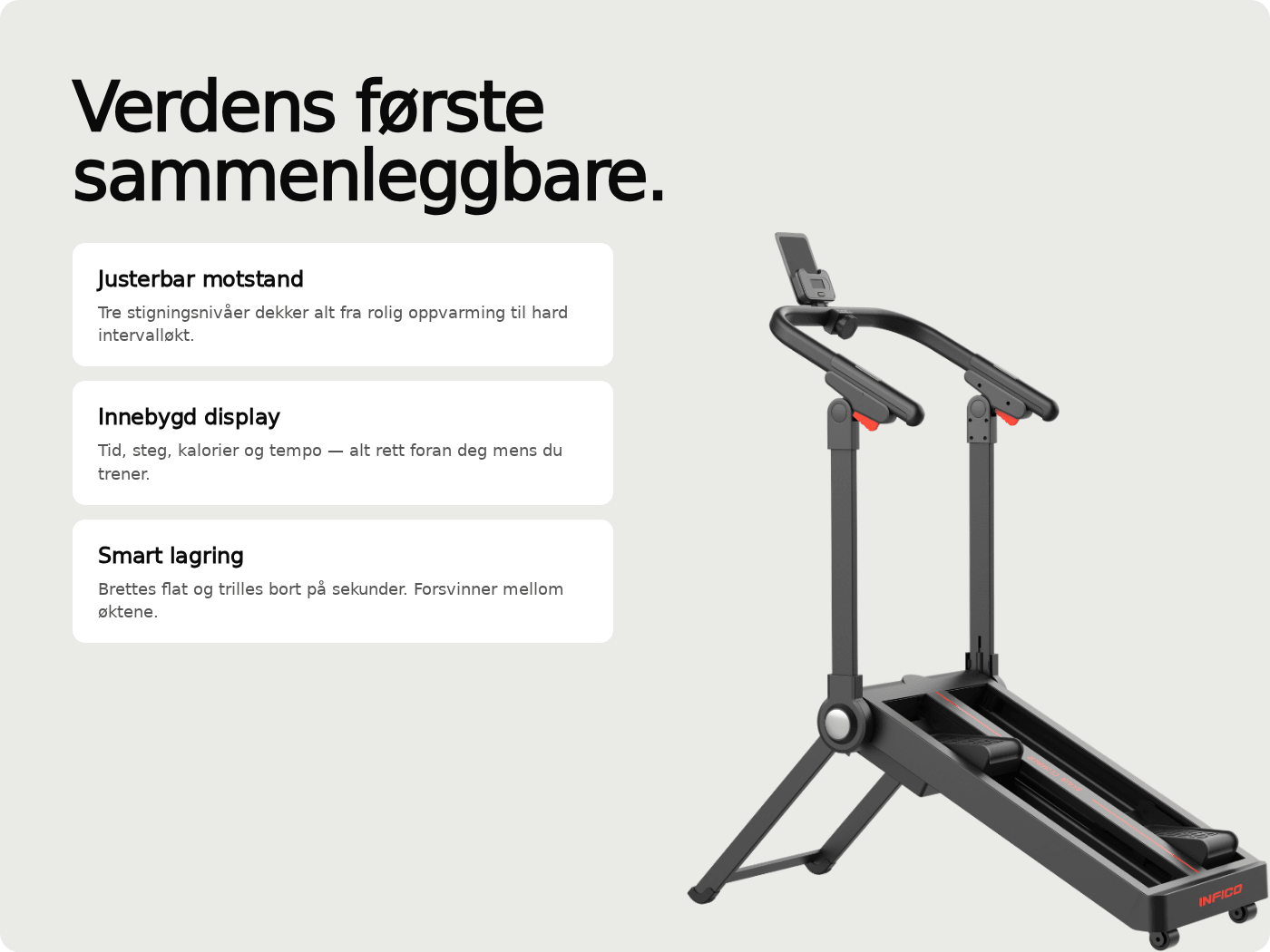 Infico StairClimber Tech - Fold - Treningsgiganten.no