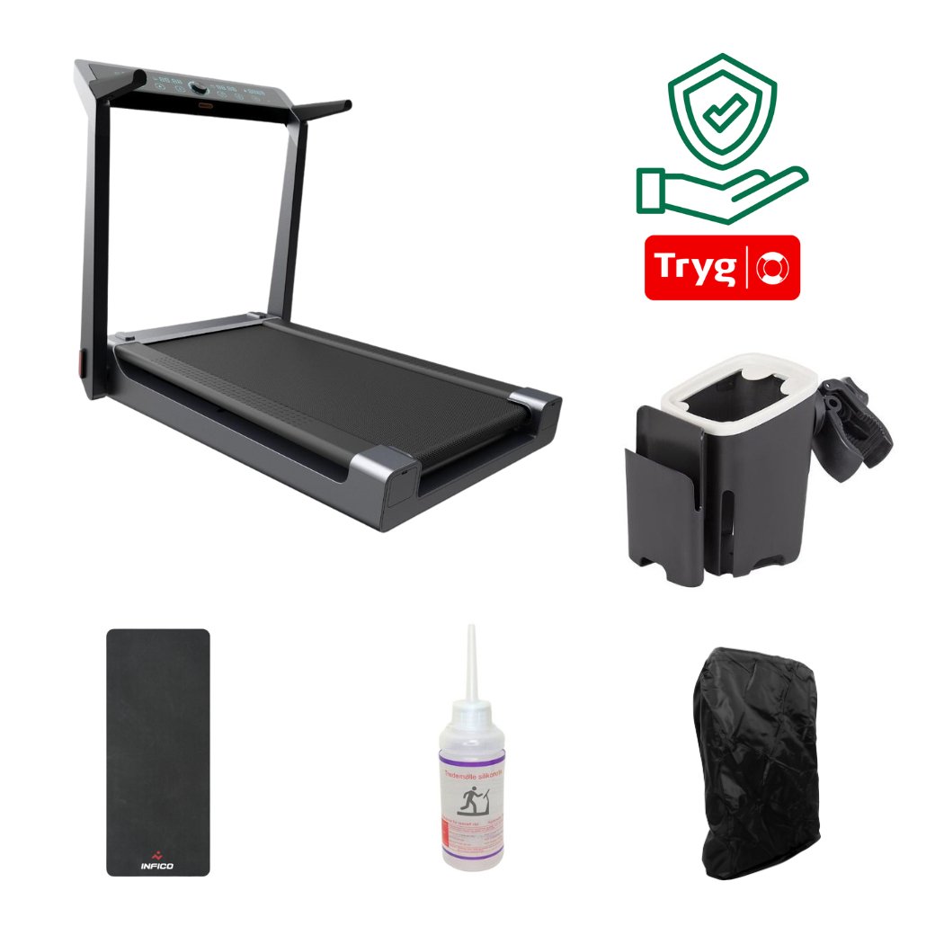 WalkingPad K15 Premium Plus, alt av ekstra utstyr og 5 års utvidet forsikring - Treningsgiganten.no