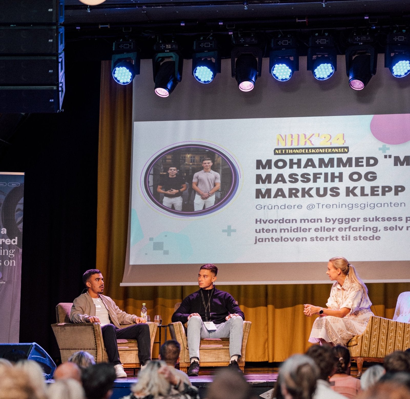 Markus og Mo på scenen under Netthandelskonferansen, NHK&rsquo;24