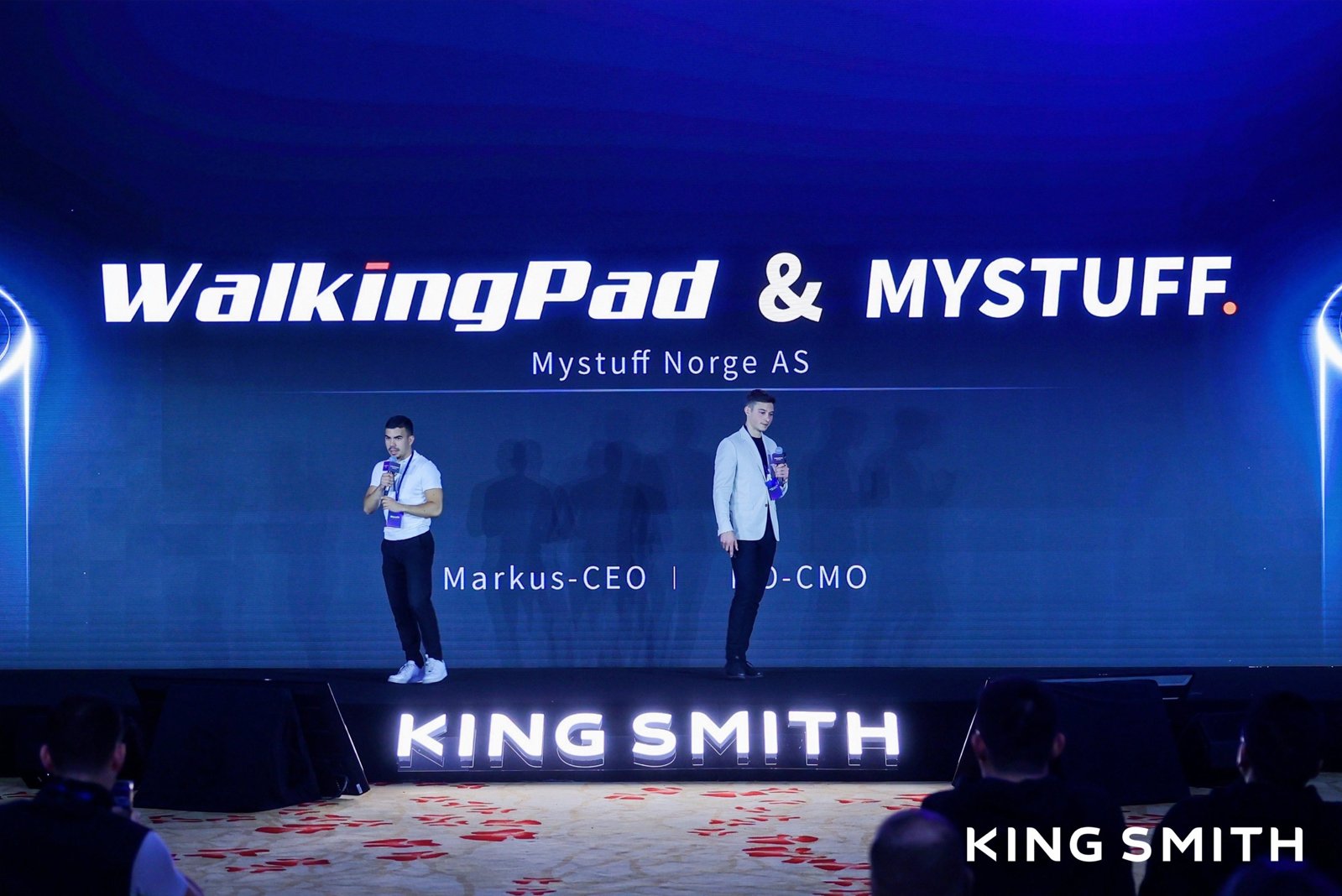 Markus (CEO) og Mo (CMO) hos WalkingPad og KingSmith, Mystuff Norge AS