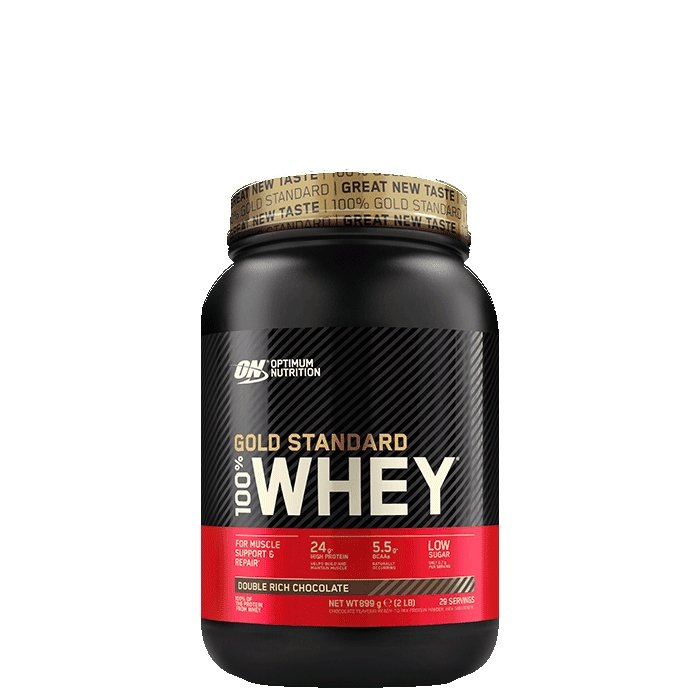 100% Whey Gold Std, 909 g, Double Rich Chocolate - MyStuff.no