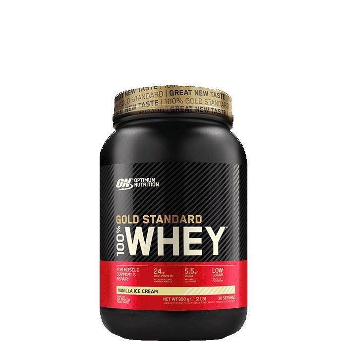 100% Whey Gold Std, 909 g, Vanilla Ice Cream - MyStuff.no