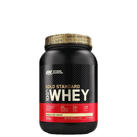 100% Whey Gold Std, 909 g, Vanilla Ice Cream - MyStuff.no