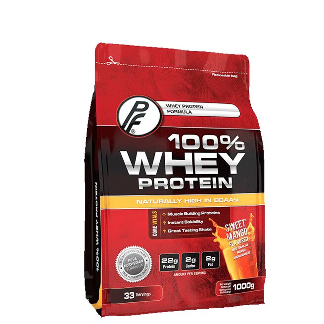 100% Whey Protein, 1000 g, Sweet Mango - MyStuff.no