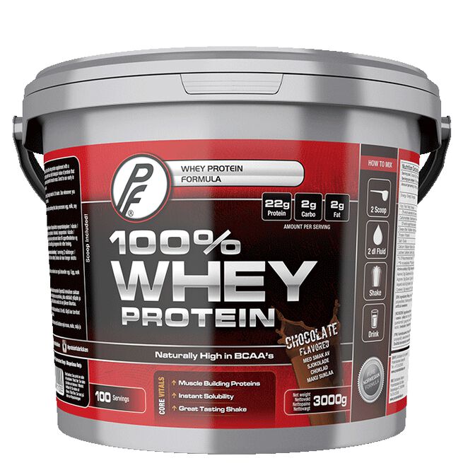 100% Whey Protein, 3000 g, Jordbaer - MyStuff.no