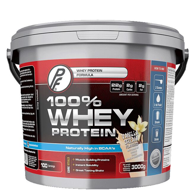 100% Whey Protein, 3000 g, Vanilla Dream - MyStuff.no