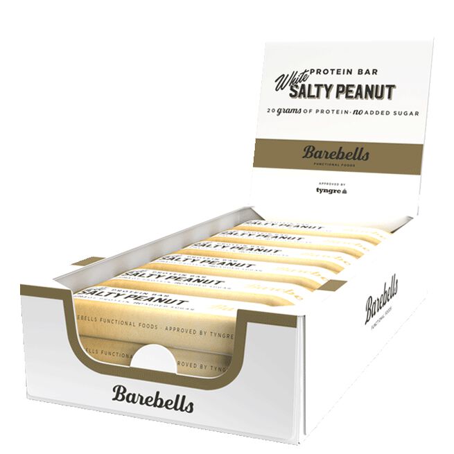 12 x Barebells Protein Bar, 55 g, White Salty Peanut - MyStuff.no