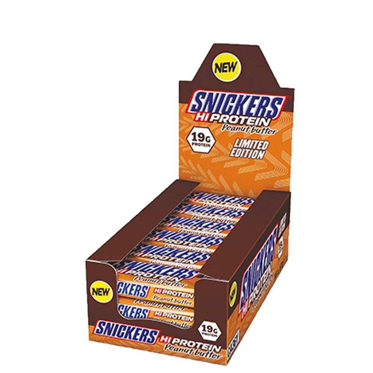 12 x Snickers HiProtein Bar, 55g, Peanut Butter - MyStuff.no