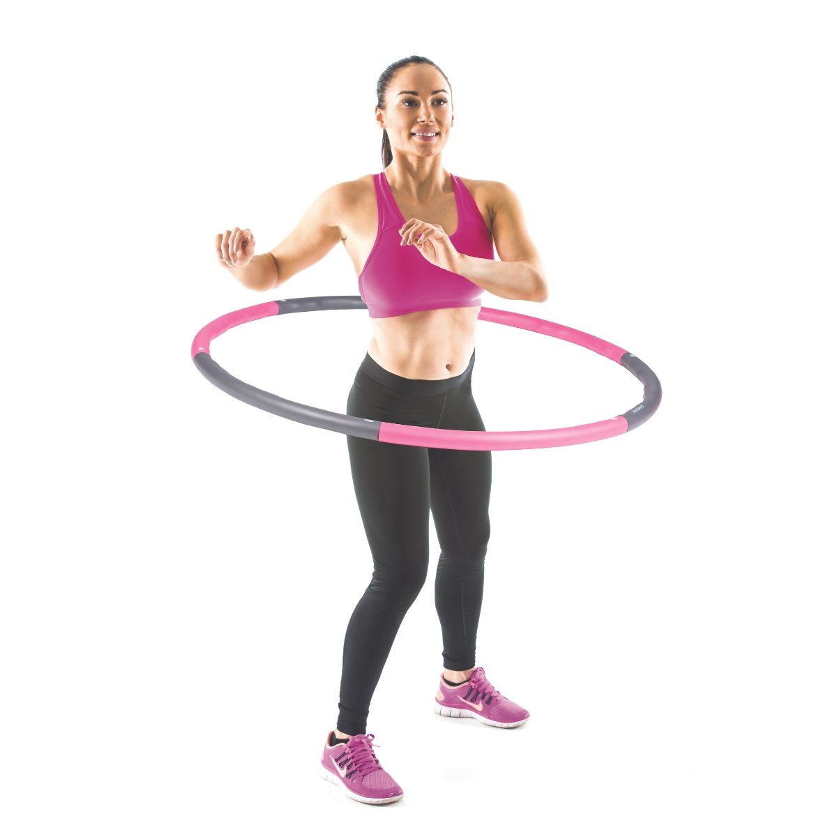 1,5kg Joined Hula Hoop (pink-grey) - MyStuff.no