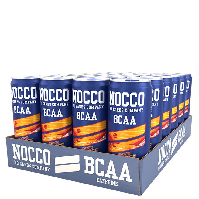 24 x NOCCO BCAA, 330 ml, Blood Orange del Sol, Norge - MyStuff.no