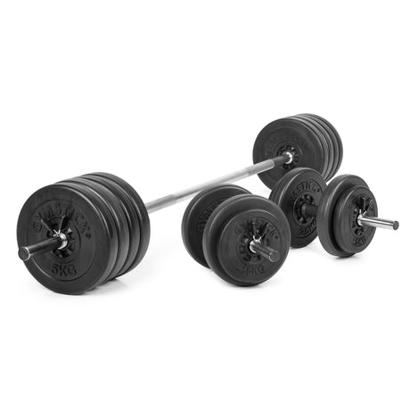 60kg Vinyl Barbell & Dumbbell Set - MyStuff.no