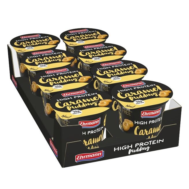 8 x Ehrmann Protein Pudding, 200 g, Caramel - MyStuff.no