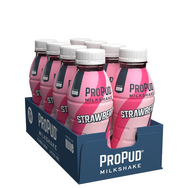 8 x ProPud Protein Milkshake, 330 ml, Strawberry - MyStuff.no