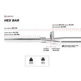 Hex Bar 182cm - MyStuff.no