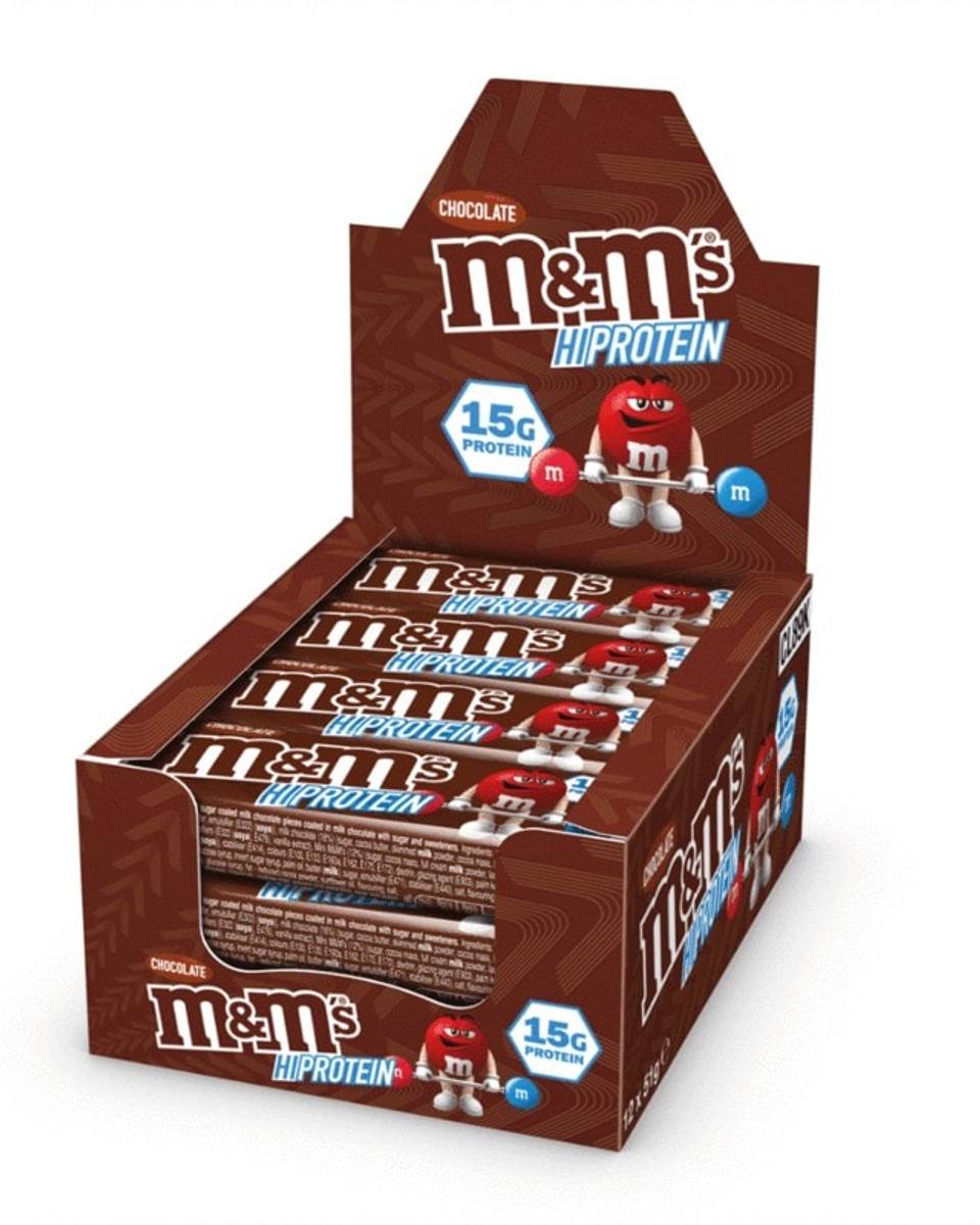 M&M Protein Bar, 12x51g, Chocolate - MyStuff.no