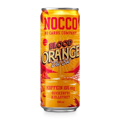 NOCCO BCAA, 330 ml, Blood Orange del Sol, Norge - MyStuff.no