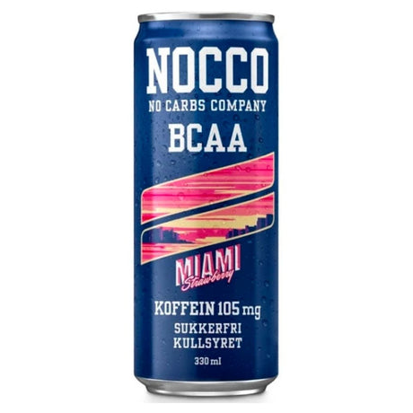 NOCCO BCAA, 330 ml, Miami Strawberry, Norge - MyStuff.no