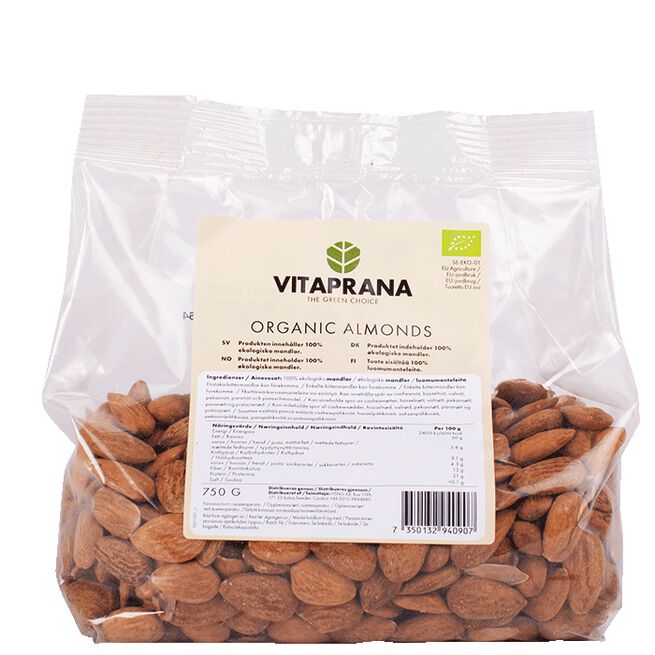 Organic Almonds, 750g - MyStuff.no