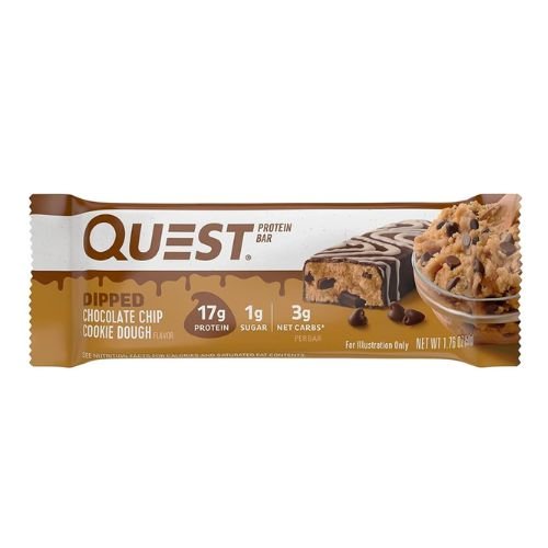 Quest Protein Bar, 60g - Smak: Dipped Chocolate Chip Cookie Dough - MyStuff.no
