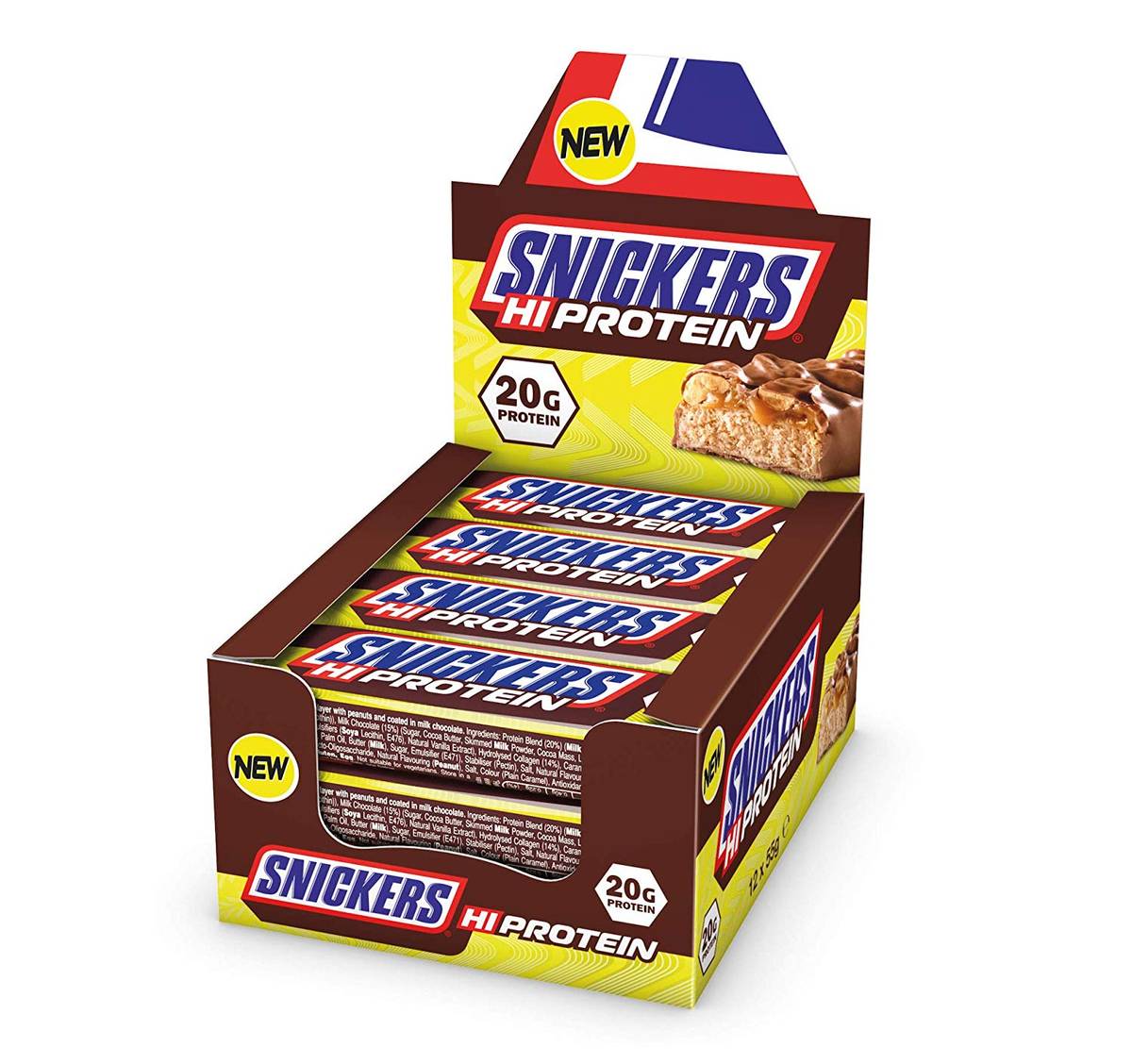 Snickers HiProtein Bar - 12x55g - Original - MyStuff.no
