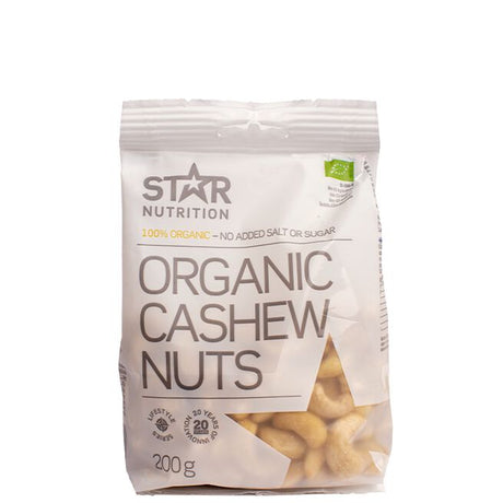 Star Nutrition Organic Cashew Nuts, 200g - MyStuff.no