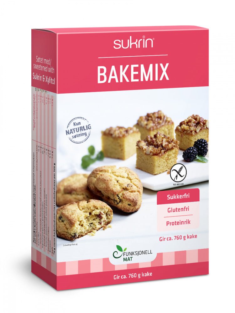 Sukrin Bakemix, glutenfri og sukkerfri, 340 g - MyStuff.no