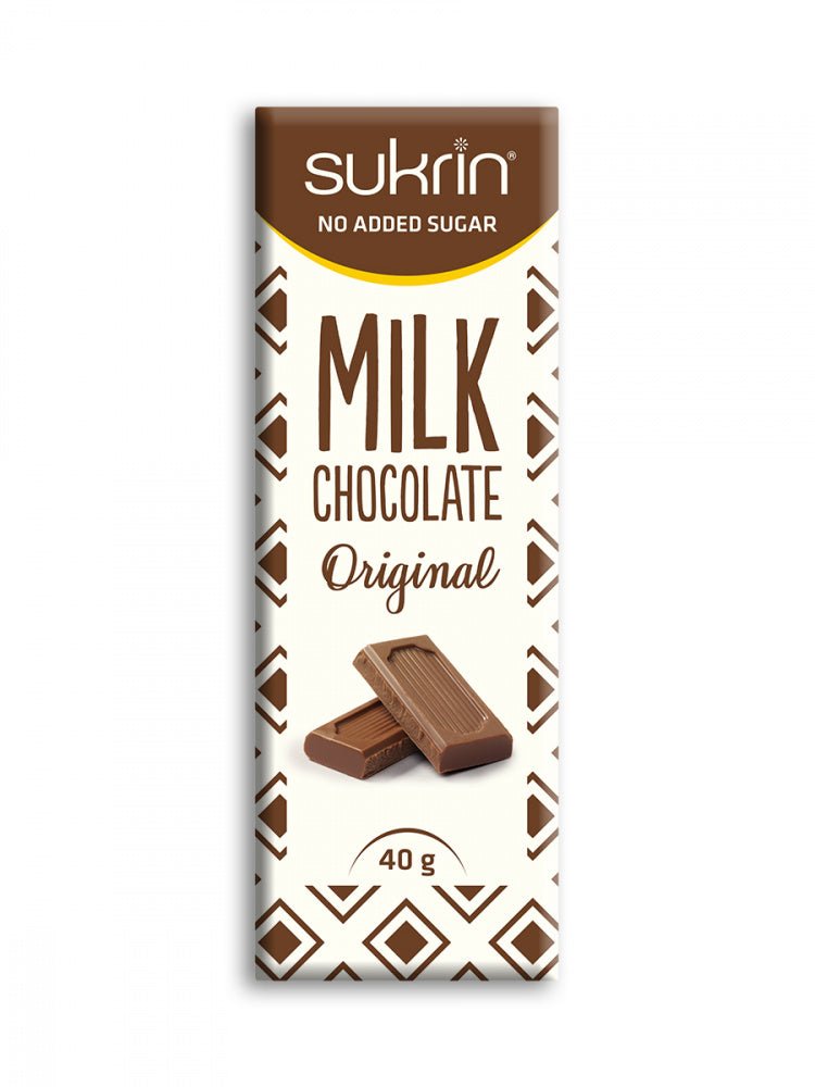 Sukrin Melkesjokolade uten sukker, 40g - MyStuff.no