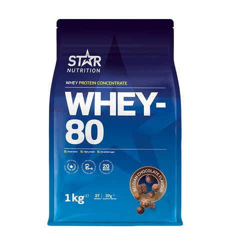 Whey-80, 1 kg, Belgian Chocolate (NEW) - MyStuff.no