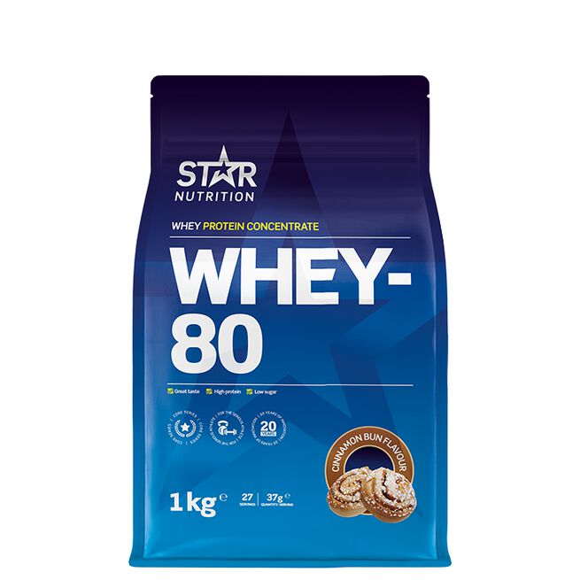 Whey-80, 1 kg, Cinnamon Bun - MyStuff.no