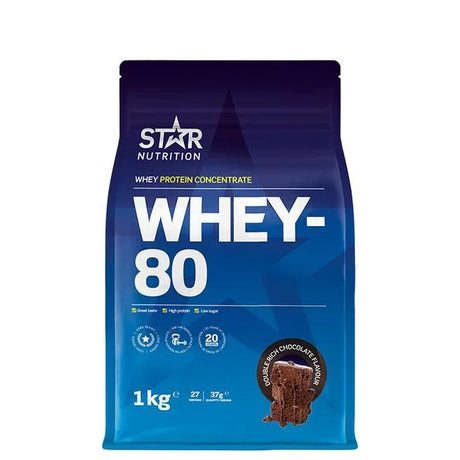 Whey-80, 1 kg, Double Rich Chocolate - MyStuff.no